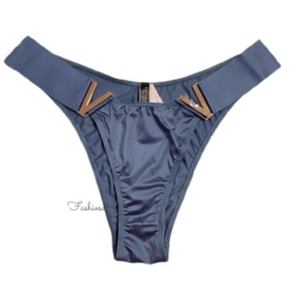 Victoria’s Secret Very Sexy Satiny Bombshell Brazilian Slip metallic V Panty M